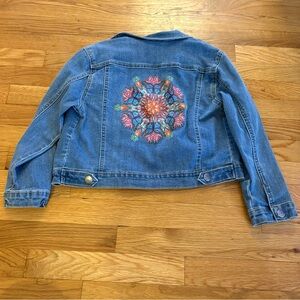 Disney Encanto girls denim jean jacket size medium 7/8